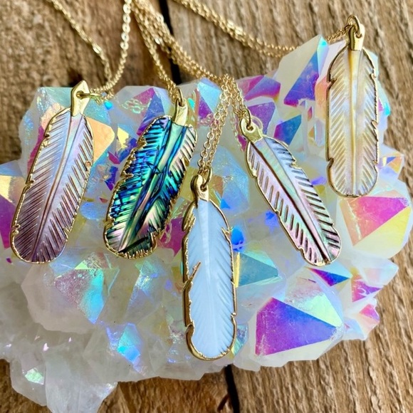 Abalone feather necklace - Picture 4 of 8